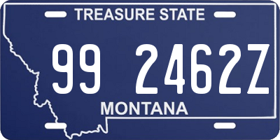 MT license plate 992462Z