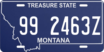 MT license plate 992463Z