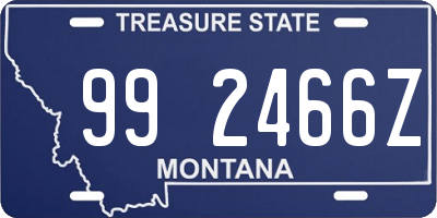 MT license plate 992466Z