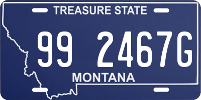 MT license plate 992467G