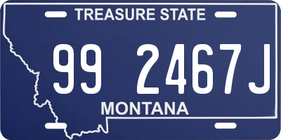 MT license plate 992467J