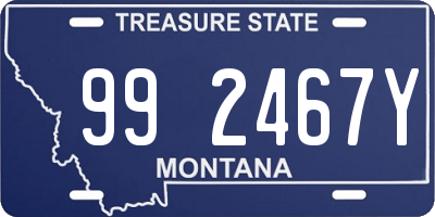 MT license plate 992467Y