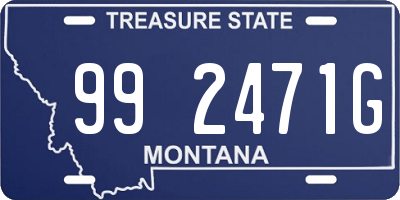 MT license plate 992471G