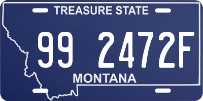 MT license plate 992472F