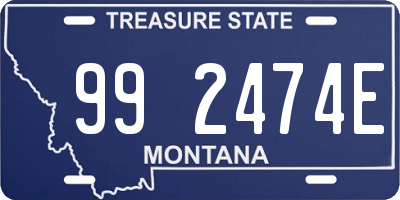 MT license plate 992474E