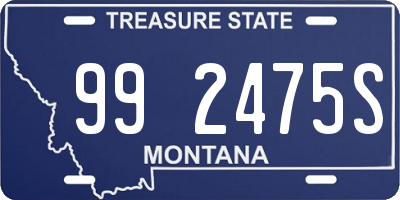 MT license plate 992475S