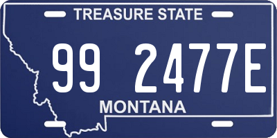 MT license plate 992477E