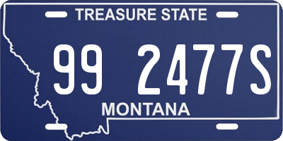 MT license plate 992477S