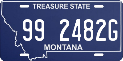 MT license plate 992482G