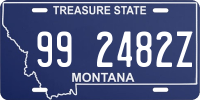 MT license plate 992482Z