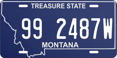 MT license plate 992487W