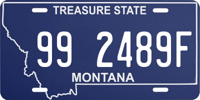 MT license plate 992489F