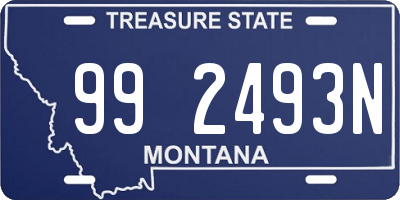 MT license plate 992493N