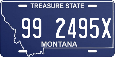 MT license plate 992495X