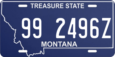 MT license plate 992496Z