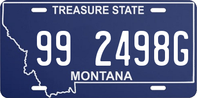 MT license plate 992498G