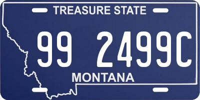 MT license plate 992499C