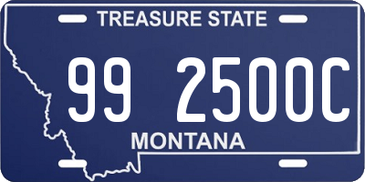 MT license plate 992500C