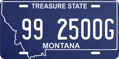 MT license plate 992500G