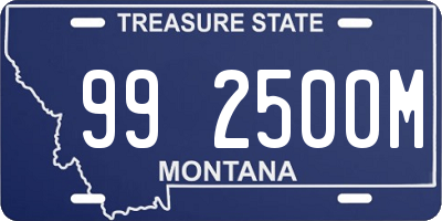 MT license plate 992500M