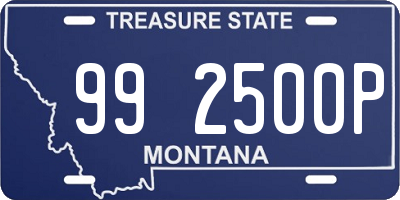 MT license plate 992500P