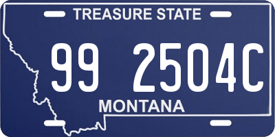 MT license plate 992504C