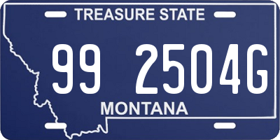 MT license plate 992504G