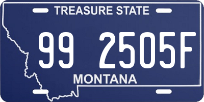 MT license plate 992505F