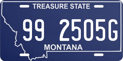 MT license plate 992505G