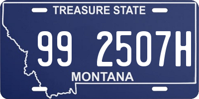 MT license plate 992507H