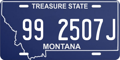 MT license plate 992507J