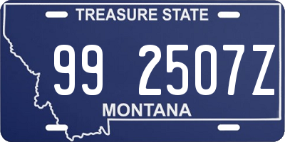 MT license plate 992507Z