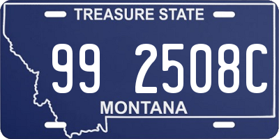 MT license plate 992508C