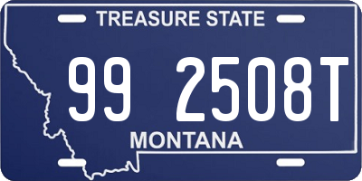 MT license plate 992508T