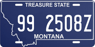 MT license plate 992508Z