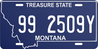 MT license plate 992509Y