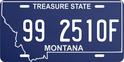 MT license plate 992510F