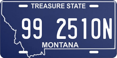 MT license plate 992510N