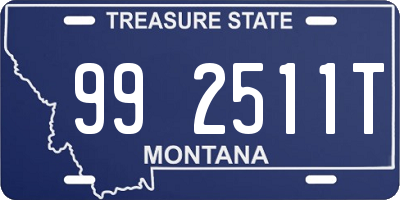 MT license plate 992511T