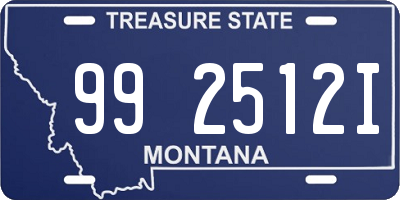 MT license plate 992512I