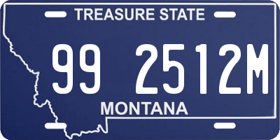 MT license plate 992512M