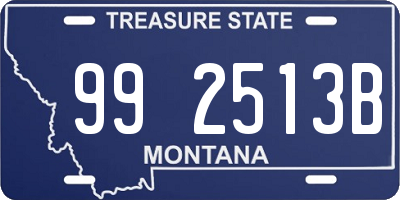 MT license plate 992513B