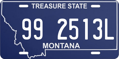 MT license plate 992513L