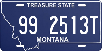 MT license plate 992513T