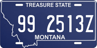 MT license plate 992513Z