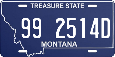 MT license plate 992514D