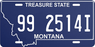 MT license plate 992514I