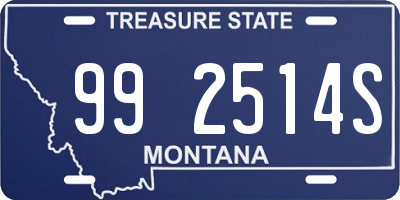 MT license plate 992514S