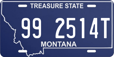 MT license plate 992514T