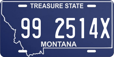 MT license plate 992514X